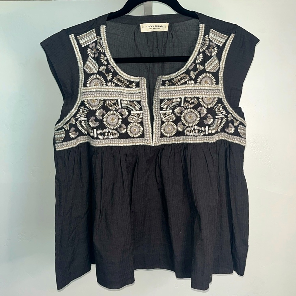Lucky Brand Embroidered Top
